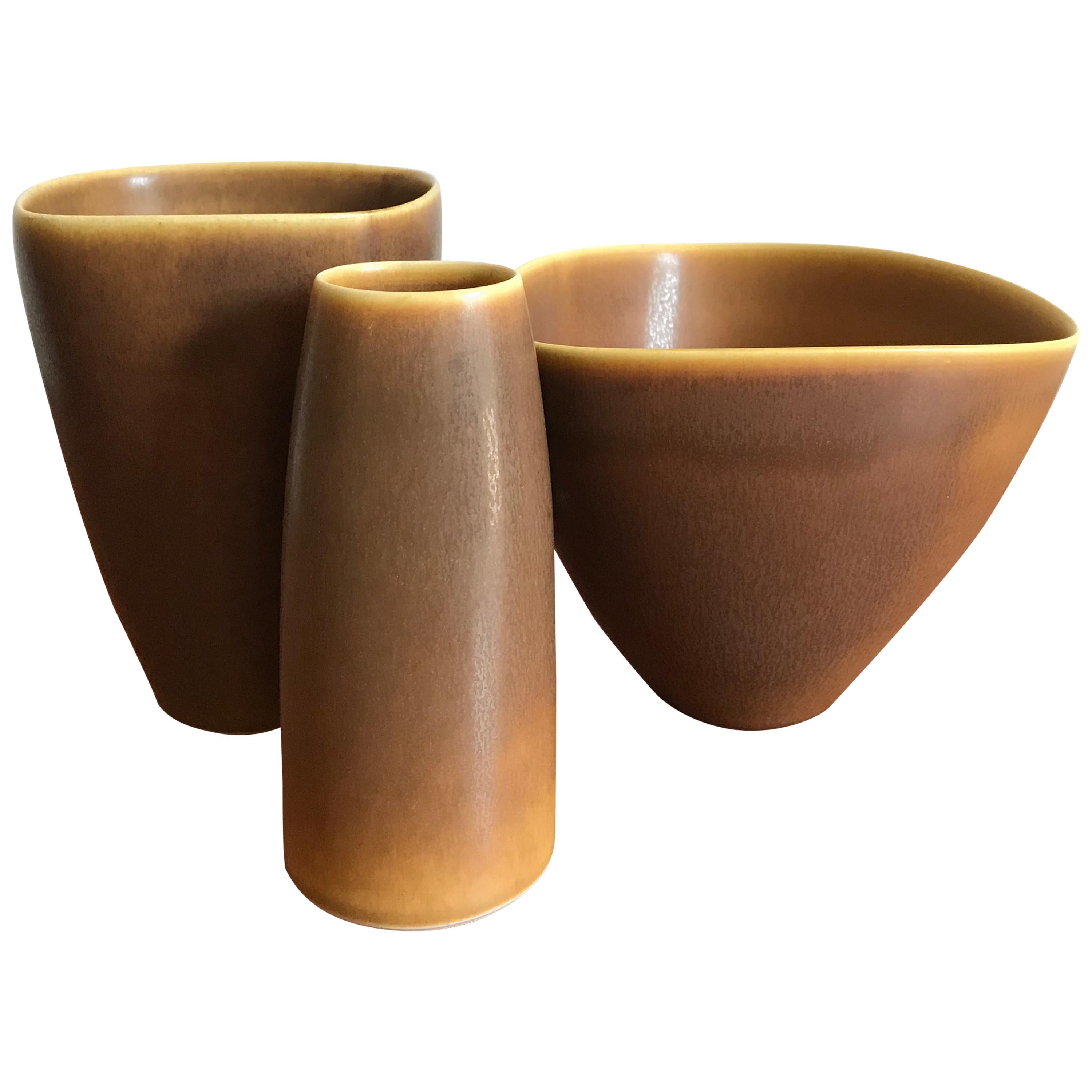 Per Linnemann-Schmidt for Palshus Scandinavian Stoneware Vases, 1960s