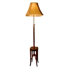 Art Deco Odeon Style Telescopic Standard or Floor Lamp Table
