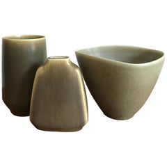 Per Linnemann-Schmidt for Palshus Scandinavian Stoneware Vases, 1960s