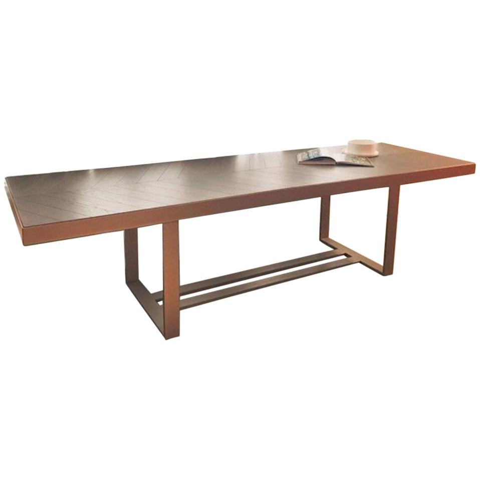 Made in Italy Contemporary Customizable Iron structure and Oak Wood