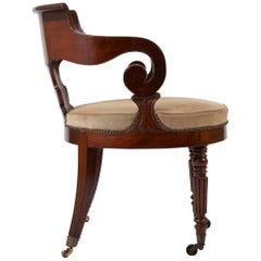 Fauteuil en acajou de la période de la Restauration continentale, vers 1830