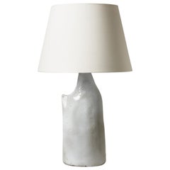 Midcentury Ceramic Sculpture Ceramic Lamp White Color, circa 1970