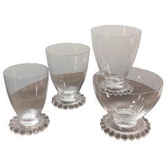 Vintage 1935 Rene Lalique Set of 32 Drinking Glasses Boules Water Wine Champagne Madere