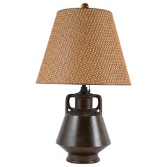 Vintage Solid Patinated Bronze Lamp
