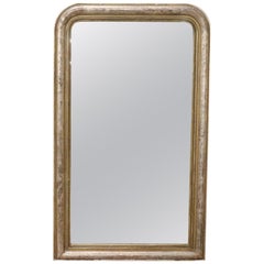 19th Century Italian Golden and Silver Wood Antique Wall Mirror
