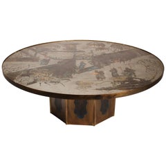 Large Bronze "Chan" Cocktail Table by Philip & Kelvin Laverne