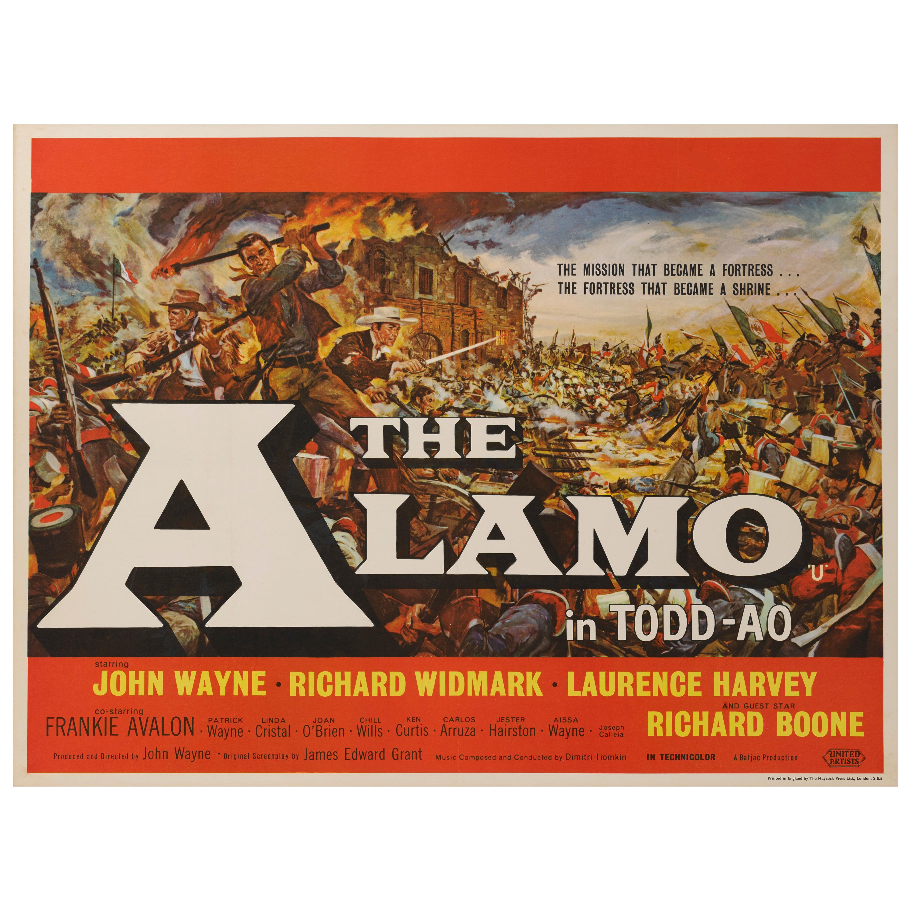 "The Alamo" Original British Film Poster