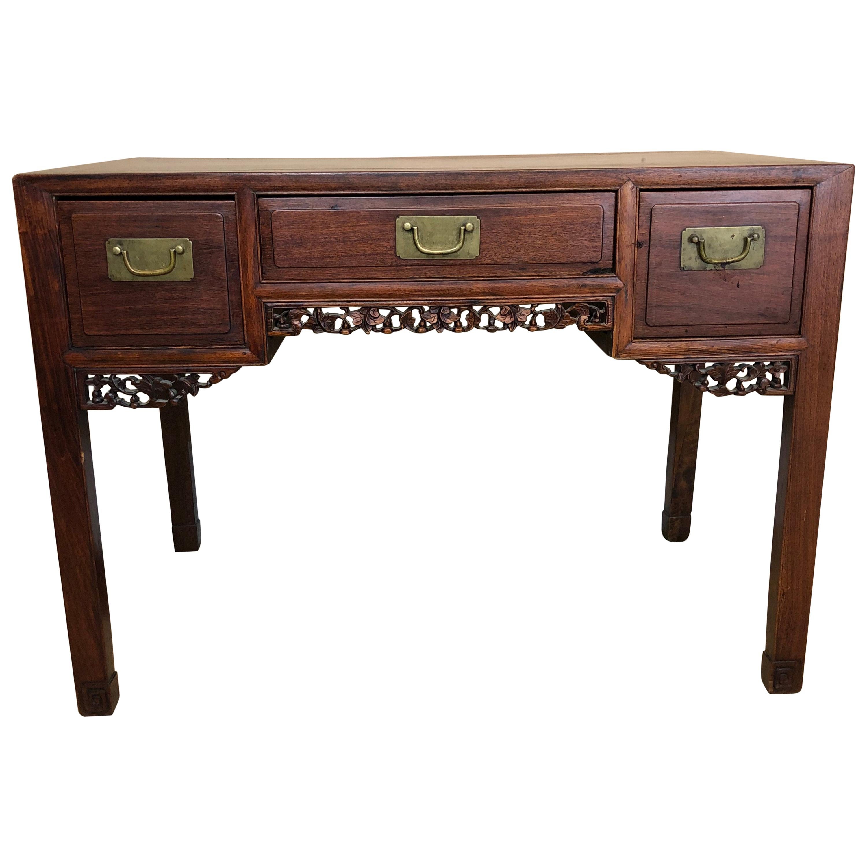 Small Chinese Rosewood Desk, Late Qing Dynasty For Sale