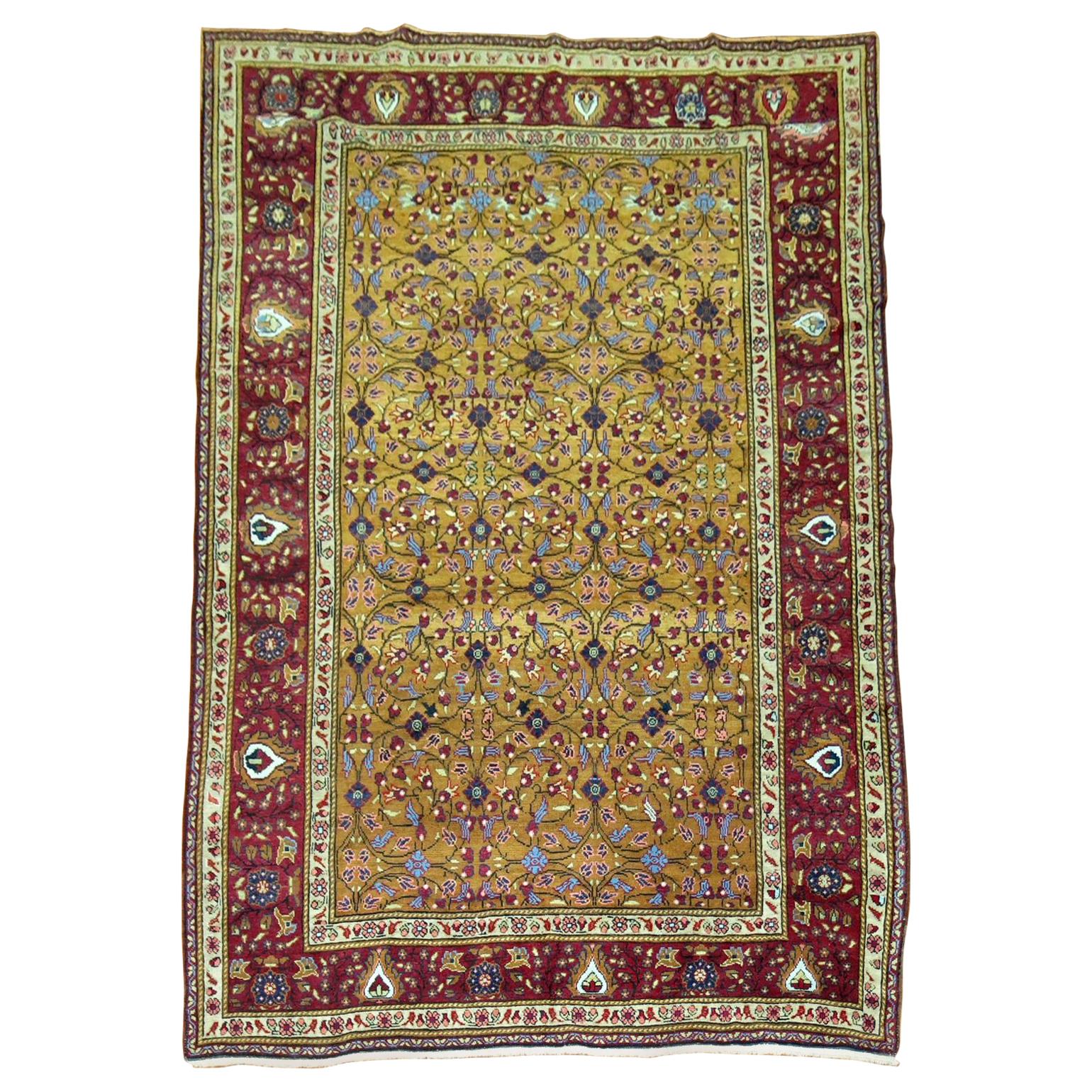 Colorful mid-century Intermediate Room size Traditional Turkish Sivas rug.

Measures: 6'10'' x 10'.