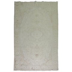 White Color Vintage Turkish Rug