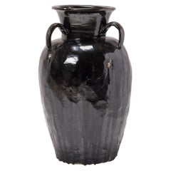 Antique Monumental Chinese Drip Glaze Wine Vessel