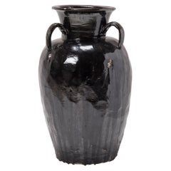 Vase à vin monumental chinois à glaçure goutte à goutte en verre