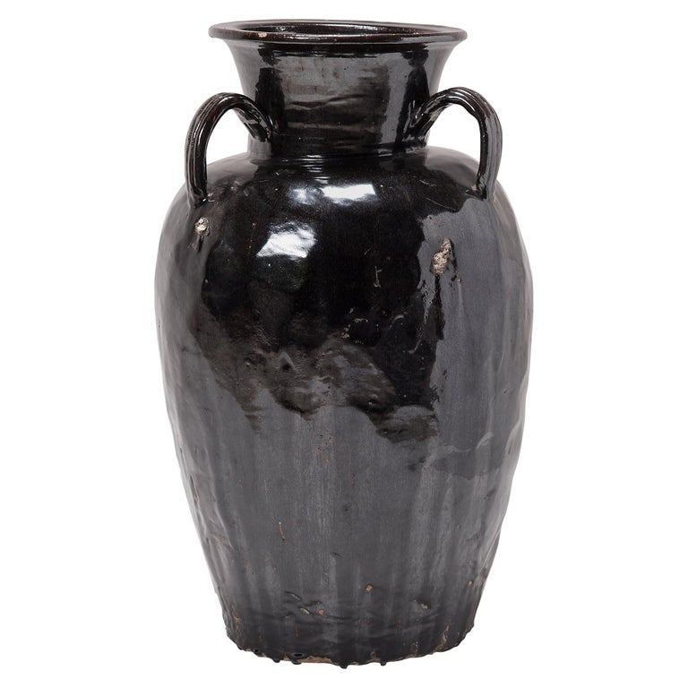 Monumental Chinese Drip Glaze Wine Vessel at 1stDibs