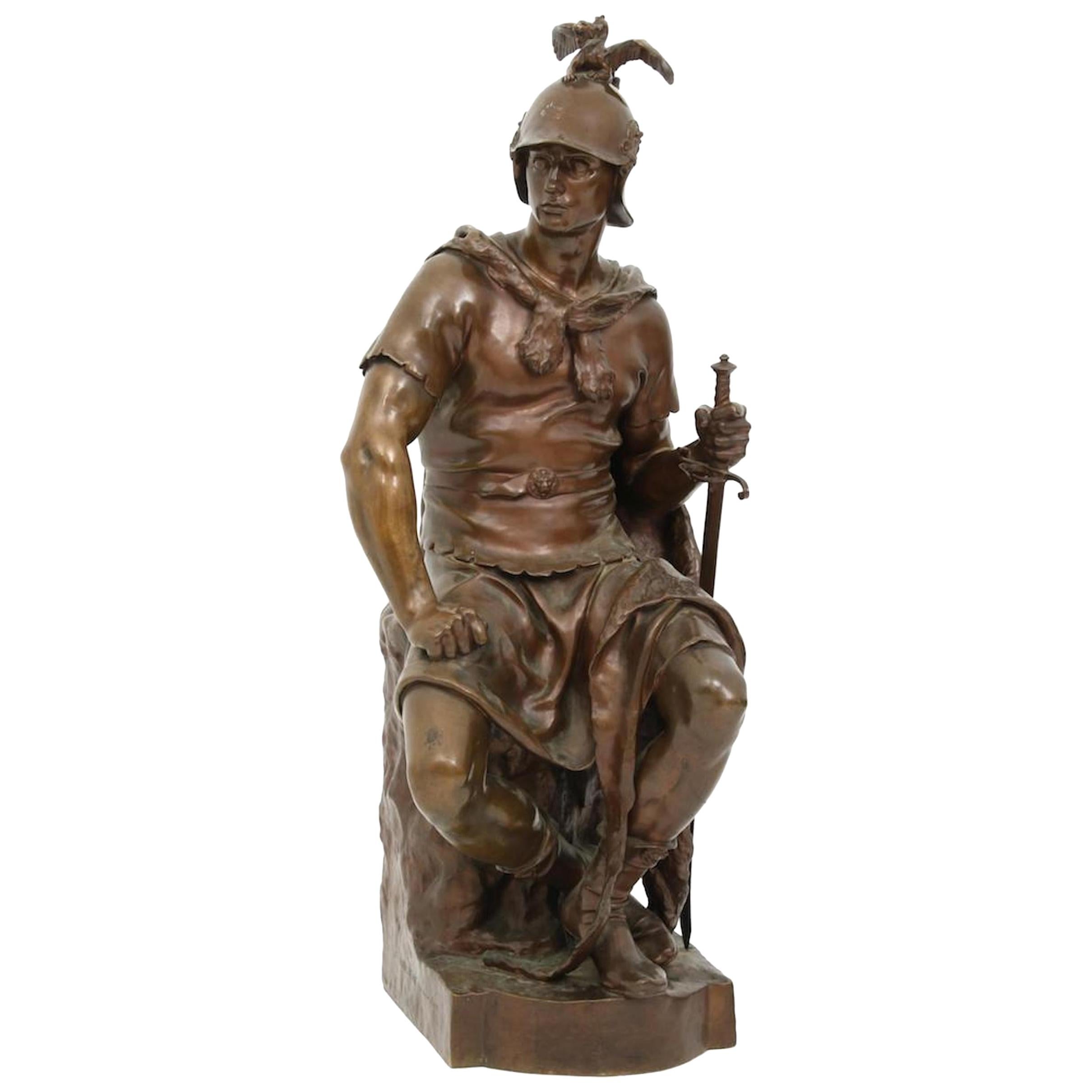 F. Barbedienne Bronze "Le Courage Militaire" For Sale