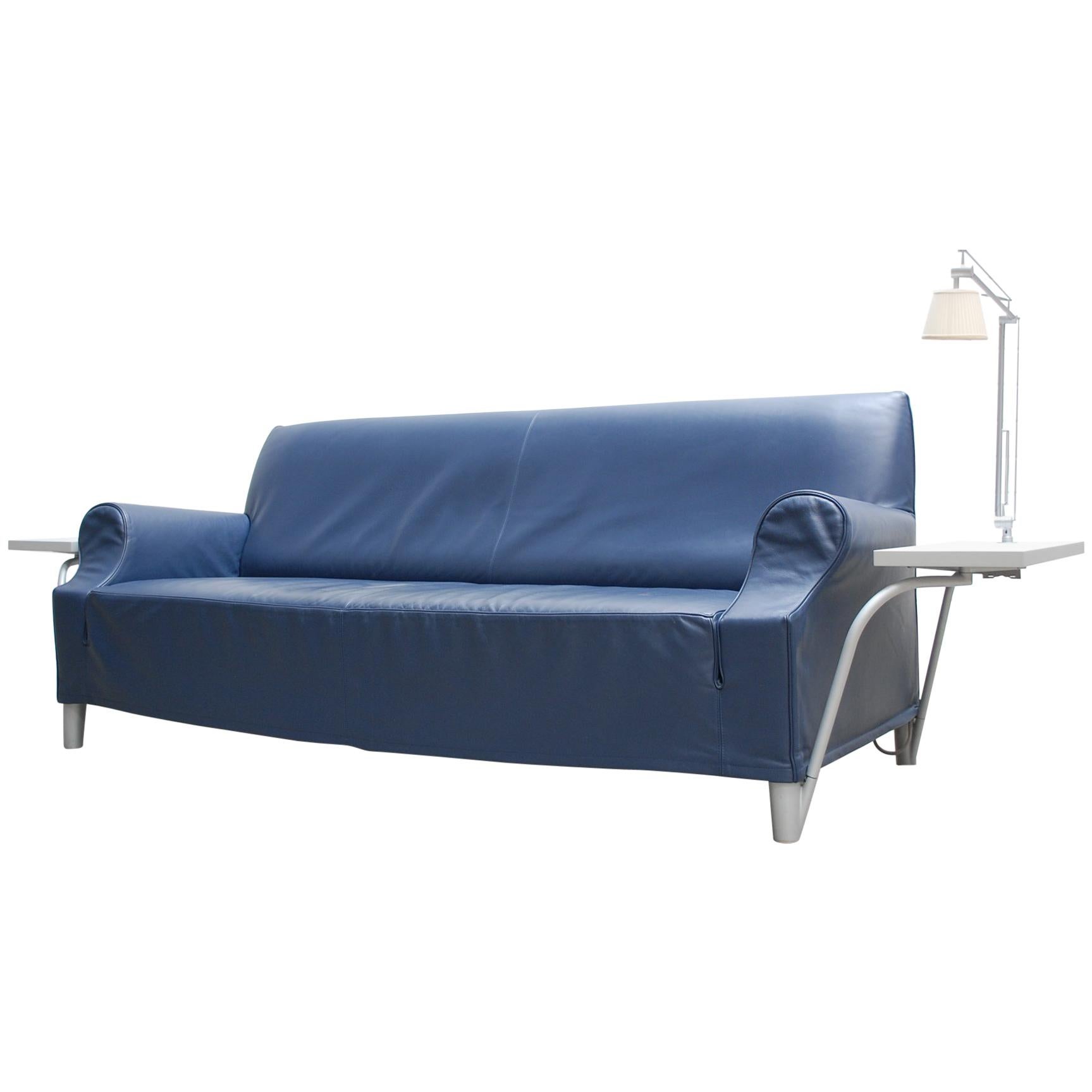 Cassina Lazy Working Sofa Design Philippe Starck with Flos Archimoon Lamp