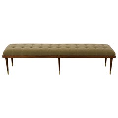 Mid-Century Modern Tufted Bench