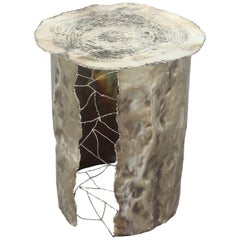 Dal Furlo "Metal tree" Side Table in Hammered Brass