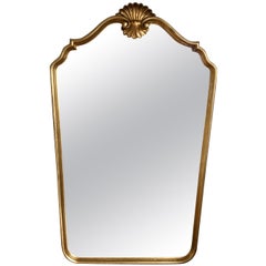 Vintage Gold Large Wall Floor Mirror Giltwood Rococo Revival, Early 20th Century