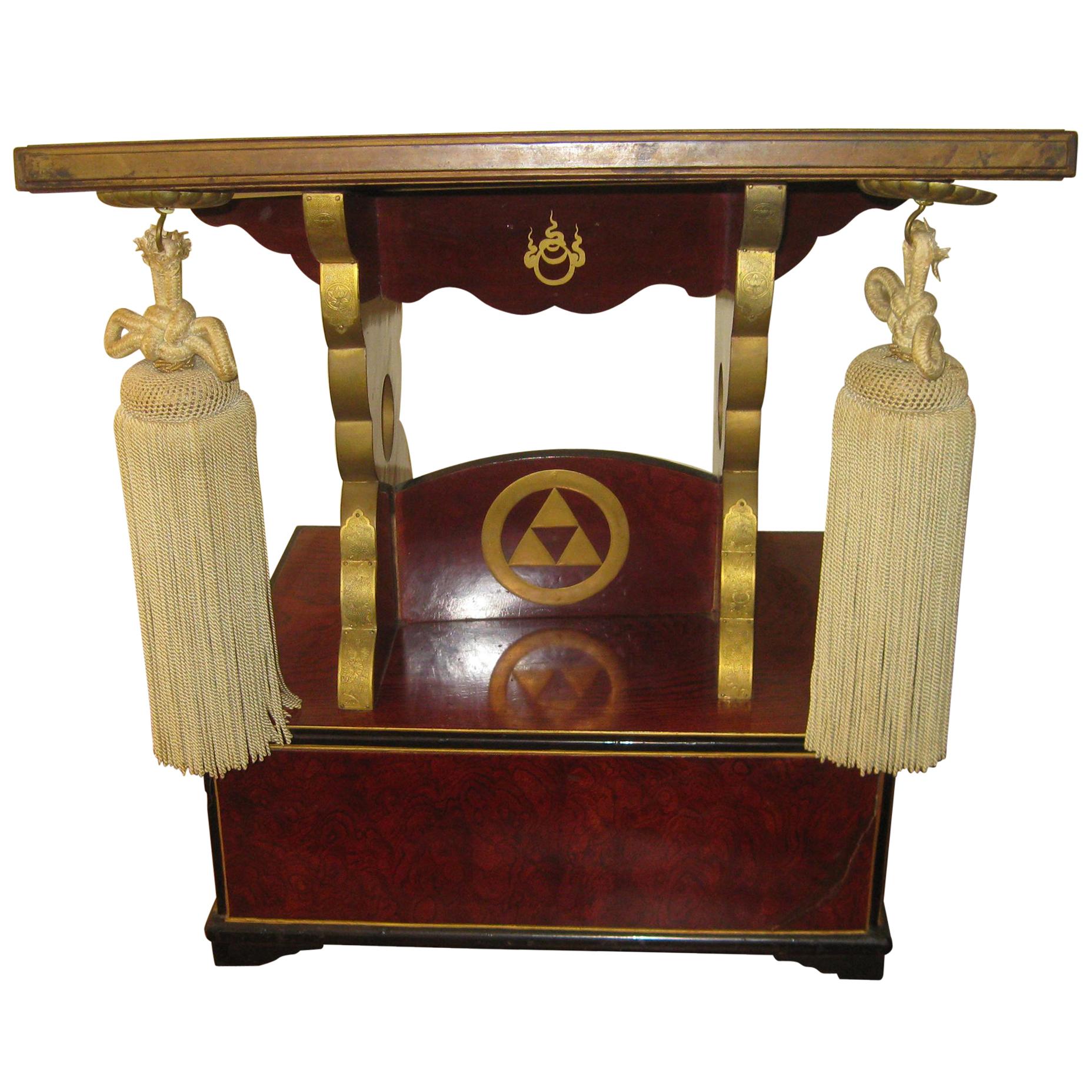 19th century Fraternal Order Ceremonial Pedestal Book Stand