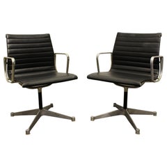 Pair of Vintage Eames for Herman Miller Aluminum Group Office Chairs