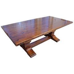 Wonderful Ralph Lauren Honey Colored Trestle Pine Farm Table