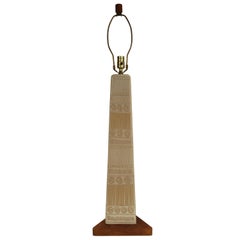1960s Tall Geometric Ceramic Lamp