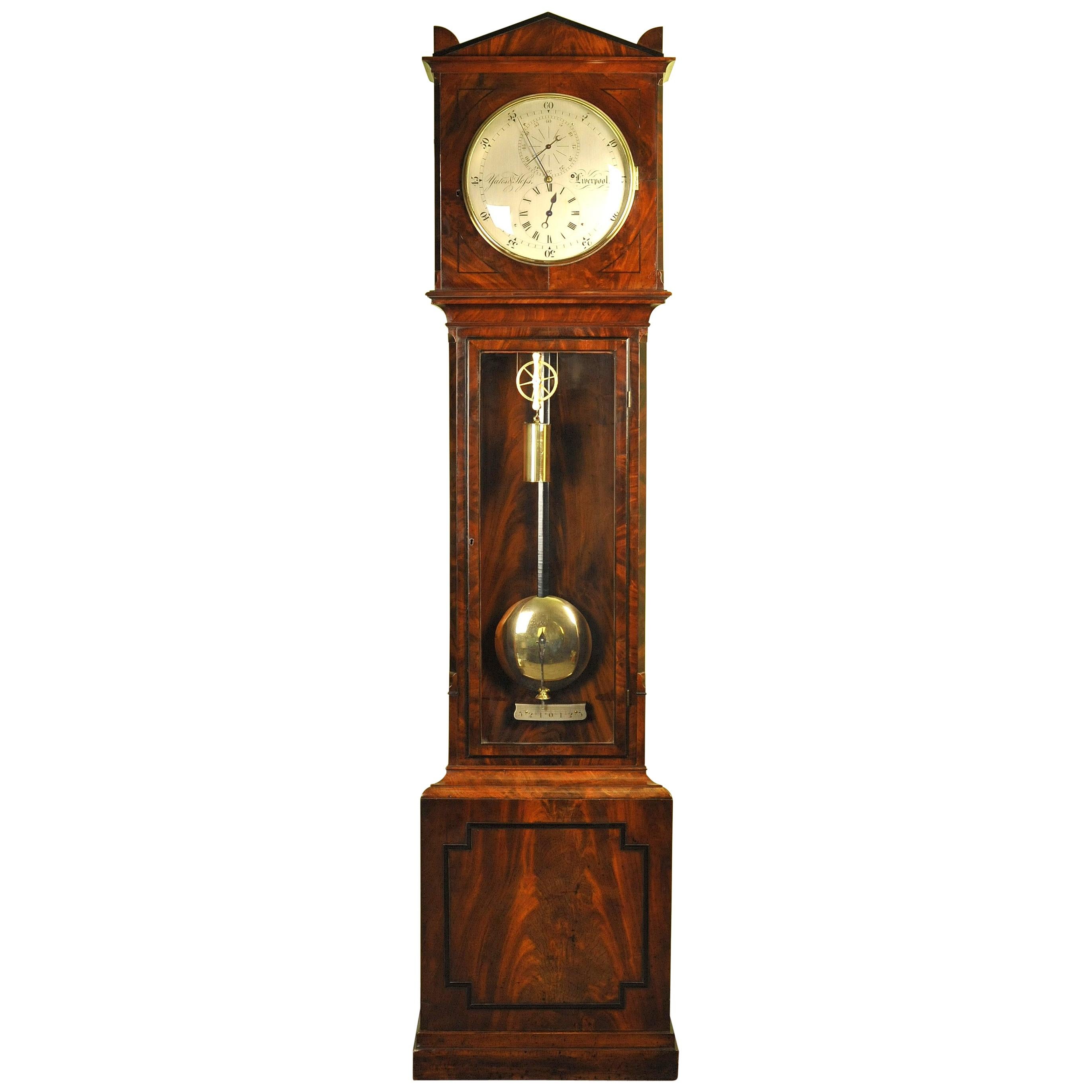 Fine Mahogany Regulator Longcase Tall Case Clock For Sale