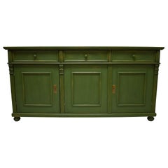 Pine Milk-Painted Three-Door Sideboard