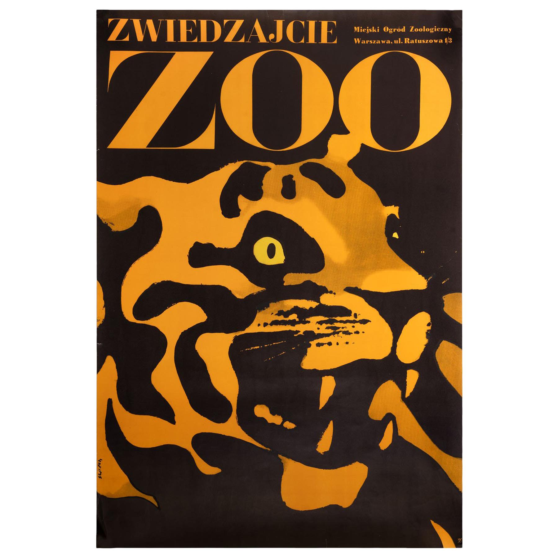 Zwiedzajcie Zoo Original Polish Poster, Waldemar Swierzy, 1967