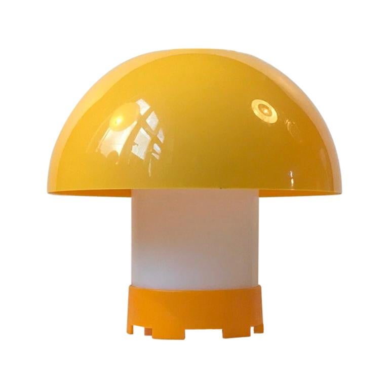 Yellow Danish Table- or Pendant Lamp by Bent Karlby for ASK Belysninger, 1970s