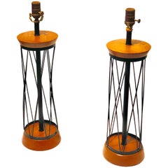 American Mid-Century Modern Atomic Age Pair of Table Lamps