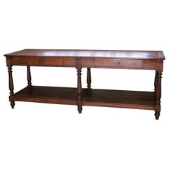 French Oak Drapery Table