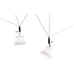"Da+Dort" Fully Adjustable Suspension Fixture with Lamp Head in White