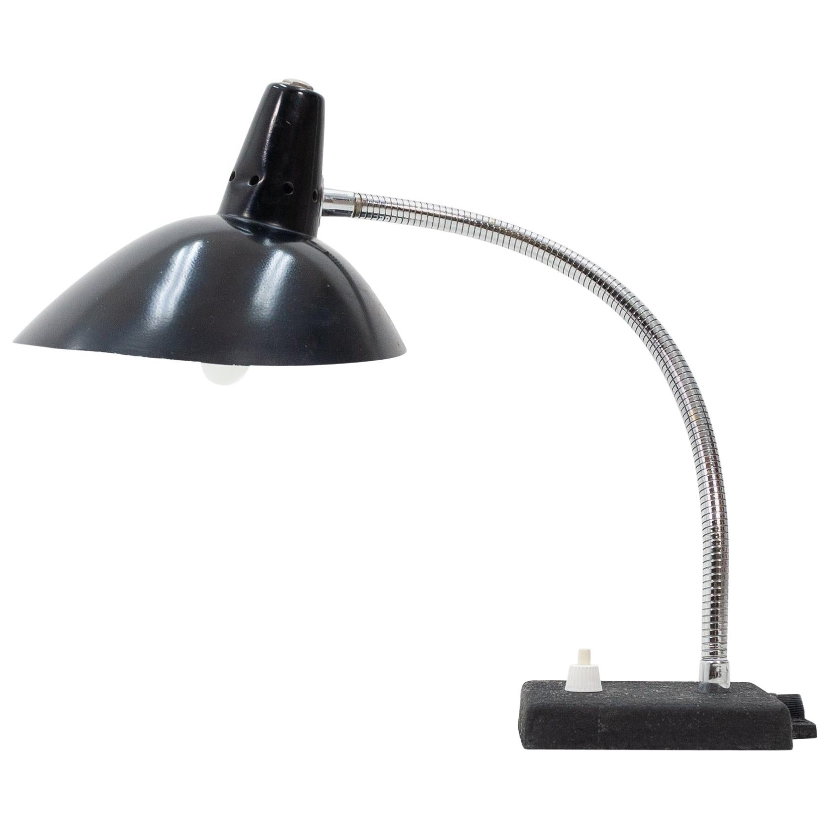 Small Metal Desk Lamp in the Style of Kaiser Idell