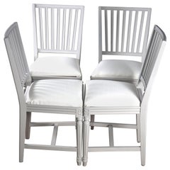 4 Swedish Gustavian Dining Chairs