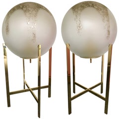 Brass Floor Lamps by La Murrina Murano Glass, Italy, 1990s