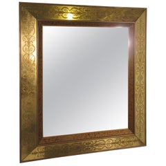 Large 1960s Italian Églomisé Mirror