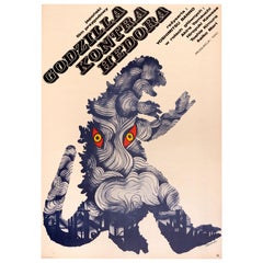 Retro Polish Godzilla vs the Smog Monster by Zygmunt Bobrowski for CWF, 1972