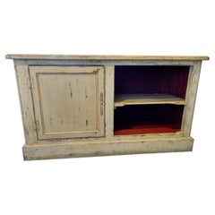 Antique French Zinc Top Bakery Store Counter