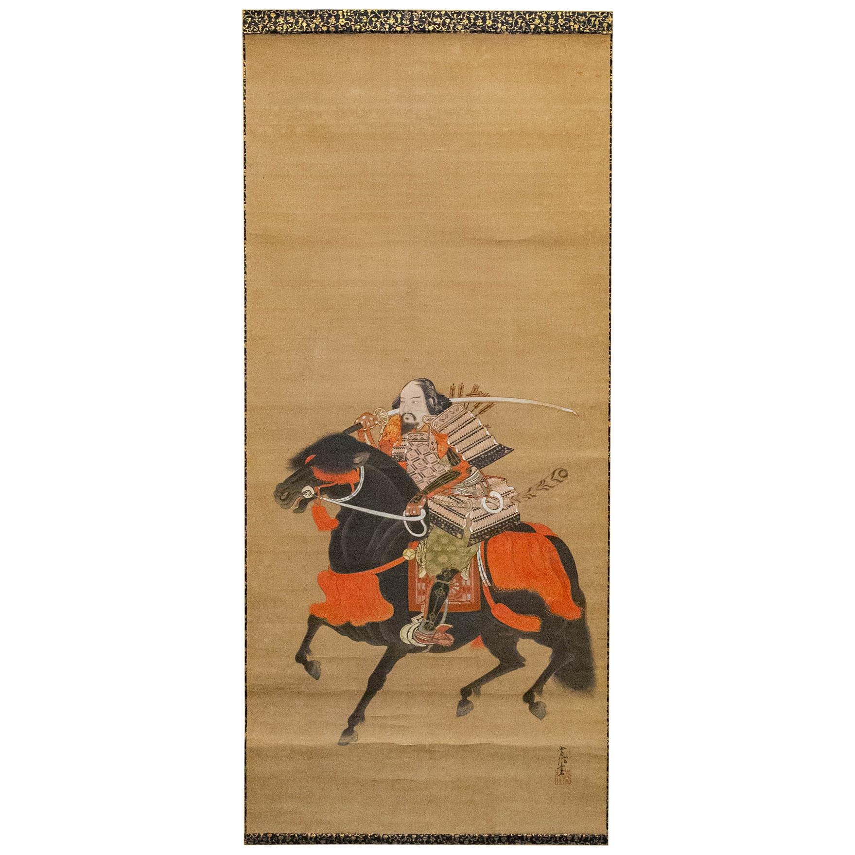 18th Century Japanese Scroll of Shogun, Ashikaga Takauji