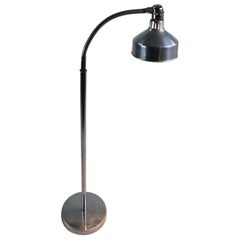 Retro Chrome Industrial Gooseneck Floor Lamp by Ajusco