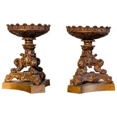 Antique Pair of Napoleon III Bronze Candlesticks