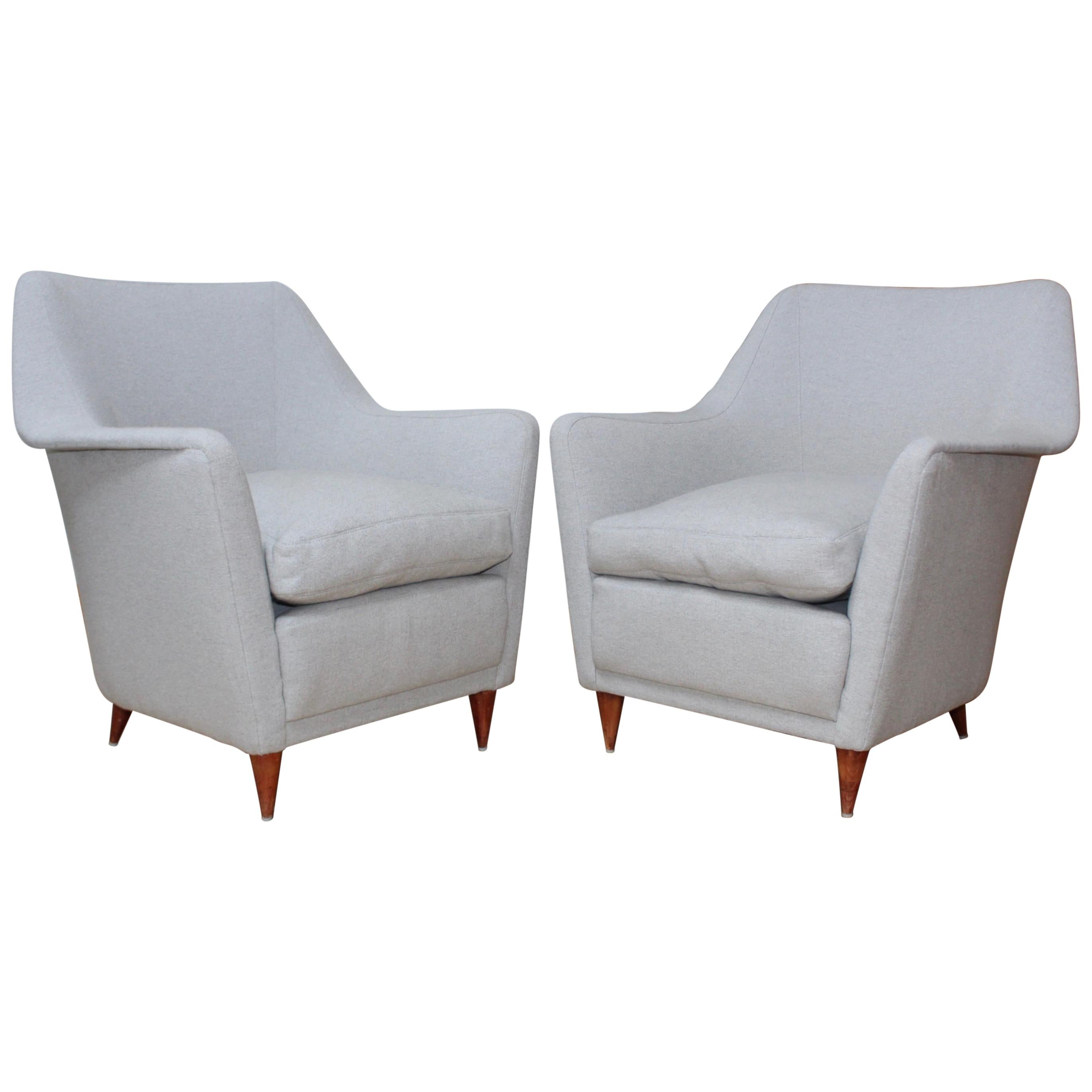 Carlo de Carli Style Italian Armchairs