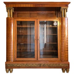 Antique Original Classicism Bookcase Glass Cabinet from 1900