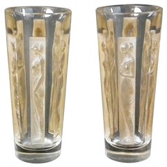 René Lalique Glas 'Sechs Figurinen' Schnapsgläser 'Zwei'