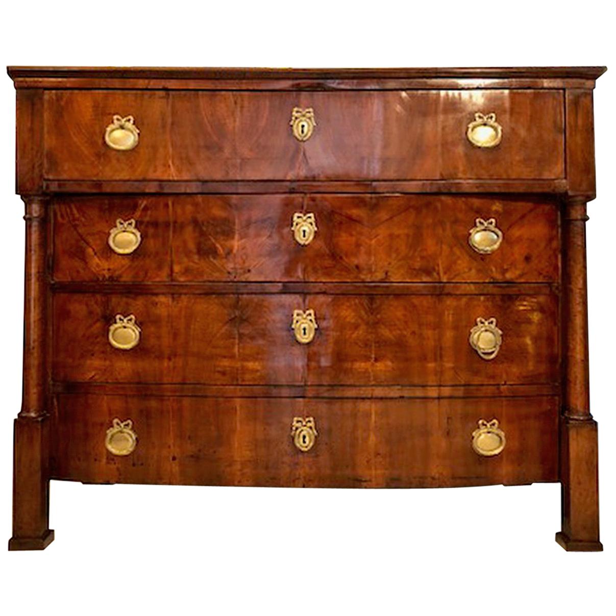 Restored Empire Commode Four-Drawer Chest Original For Sale