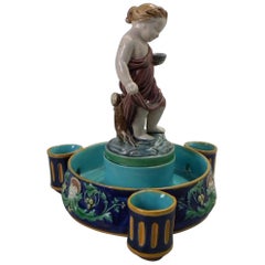 Minton Majolica Figural Flower Holder