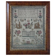 Antique Sampler, 1834, Sarah Ann Wallace, Nottingham