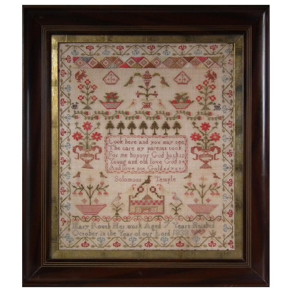 Antique Sampler, 1838, Mary Routh