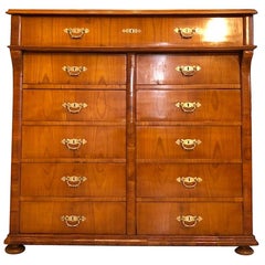 Original Biedermeier Store Commode Made of Walnut